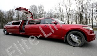Свадебный лимузин Infiniti FX Limousine № E5146, красный