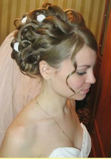 Прическа на свадьбу В15038 - Стилист-визажист Виктория Озарова
