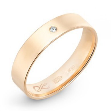 Обручальное кольцо R01-WED-00002-М8996 - Ювелирный бренд Московский ювелирный завод в Красноярске...