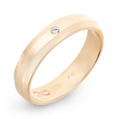 Обручальное кольцо R01-WED-00007-М8998 - Ювелирный бренд Московский ювелирный завод в Красноярске...