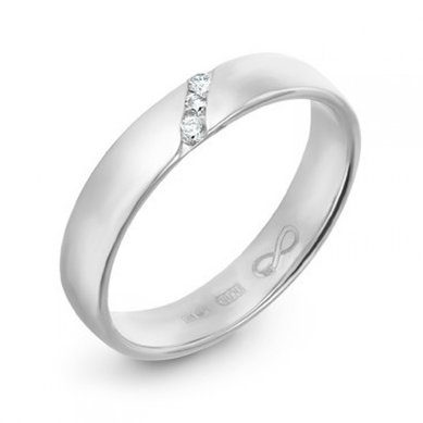 Обручальное кольцо R01-WED-00019-М9005 - Ювелирный бренд Московский ювелирный завод в Красноярске...