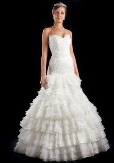 Свадебное платье 343-Б31718. С пышной юбкой, длинное без шлейфа.