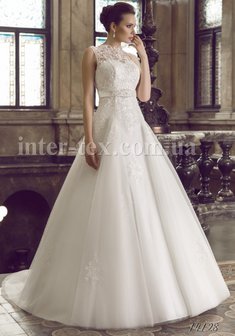 Свадебное платье 14128-А49118. С пышной юбкой, длинное со шлейфом.