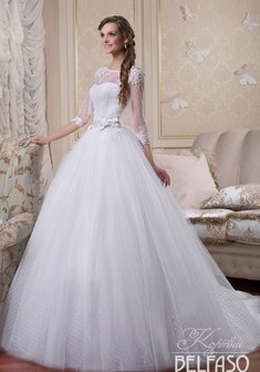 Свадебное платье Кортни-А51387. С пышной юбкой, длинное со шлейфом.