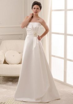 Свадебное платье А52413. А-силуэт, длинное без шлейфа.