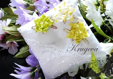 Подушечка для колец. K38368 - Свадебные аксессуары Krujeva